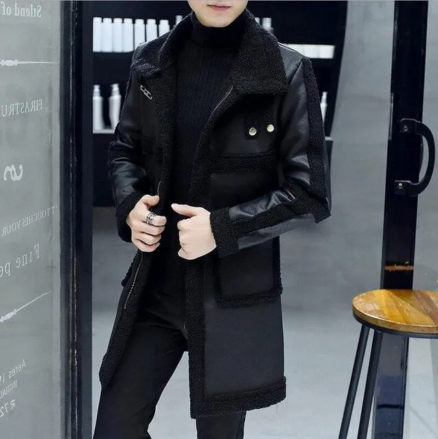 2019 men clothing hair stylist GD fashion  leather jacket