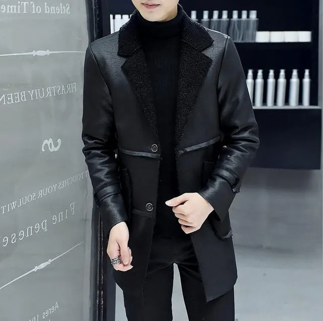 2019 men clothing hair stylist GD fashion  leather jacket