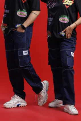 BLUE CONTRAST CARGO PANT