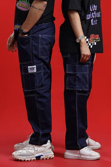 BLUE CONTRAST CARGO PANT