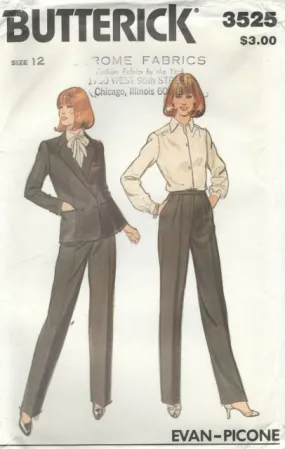 Butterick 3525 Women's Business Jacket and Pant's Vintage 1970's