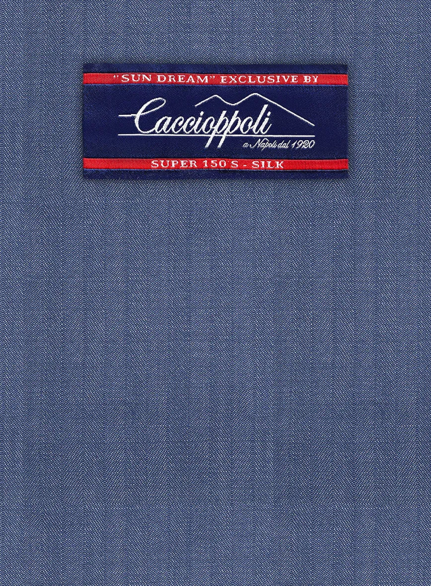 Caccioppoli Sun Dream Angres Dusk Blue Wool Jacket