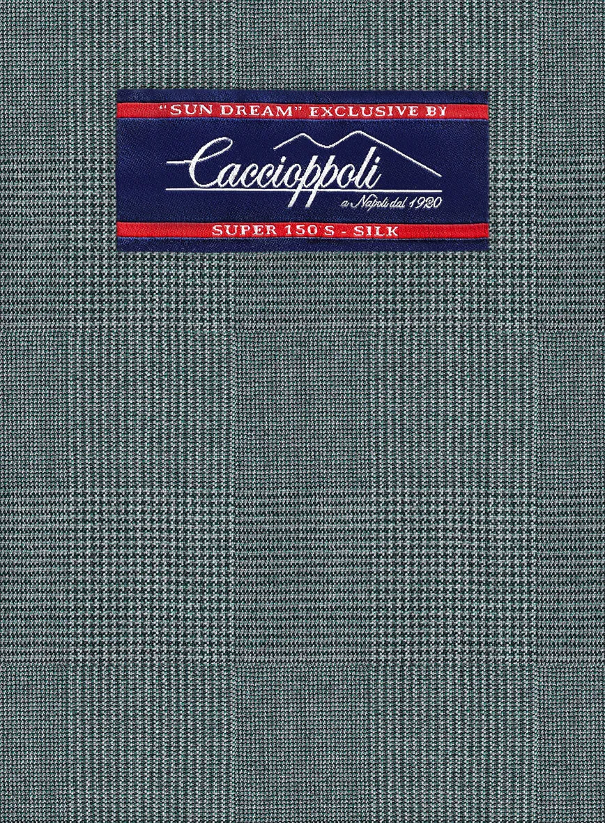 Caccioppoli Sun Dream Barto Green Wool Silk Jacket