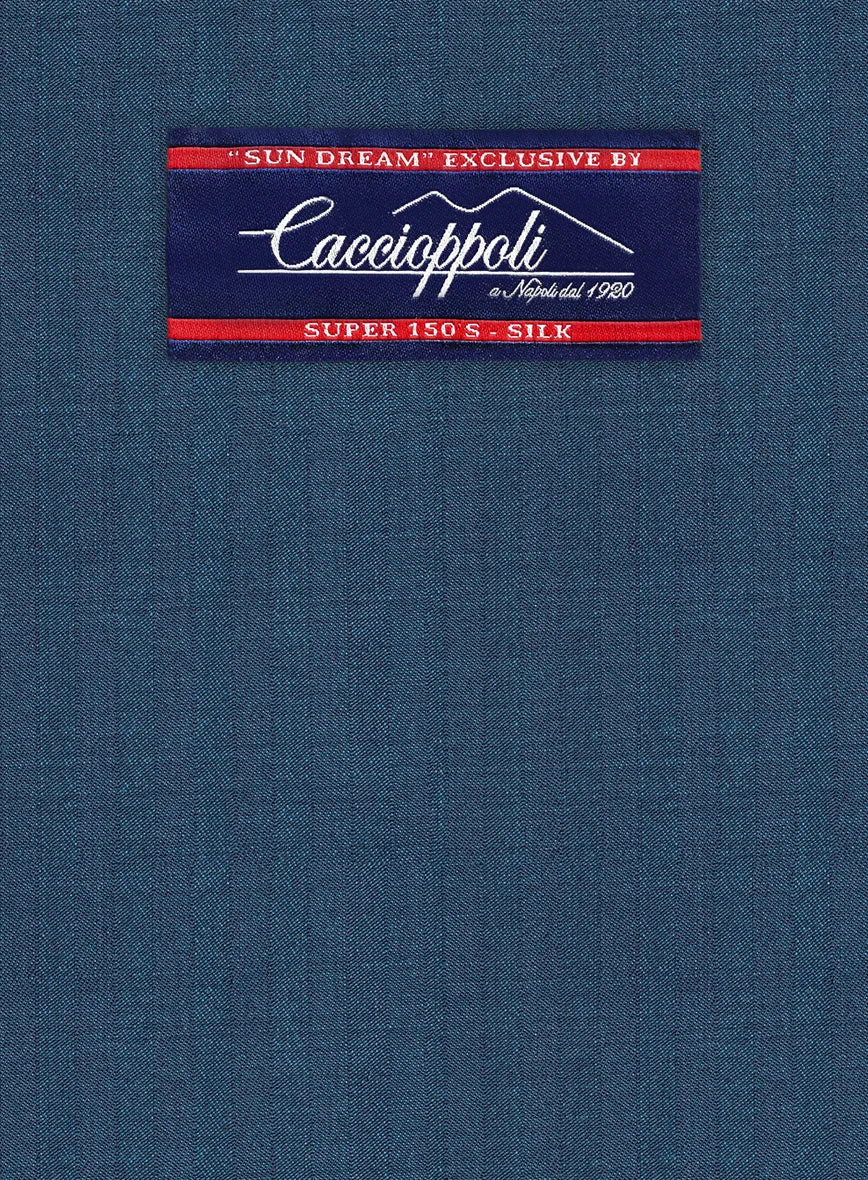 Caccioppoli Sun Dream Isano Blue Wool Jacket