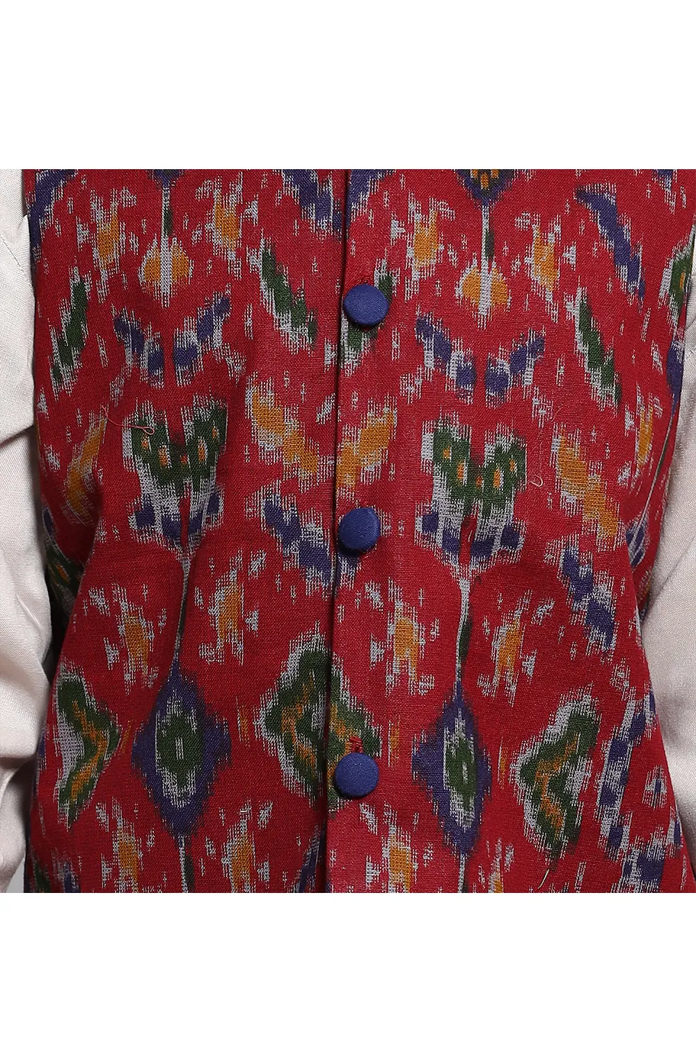 Grey kurta and churidar with maroon printed jacket