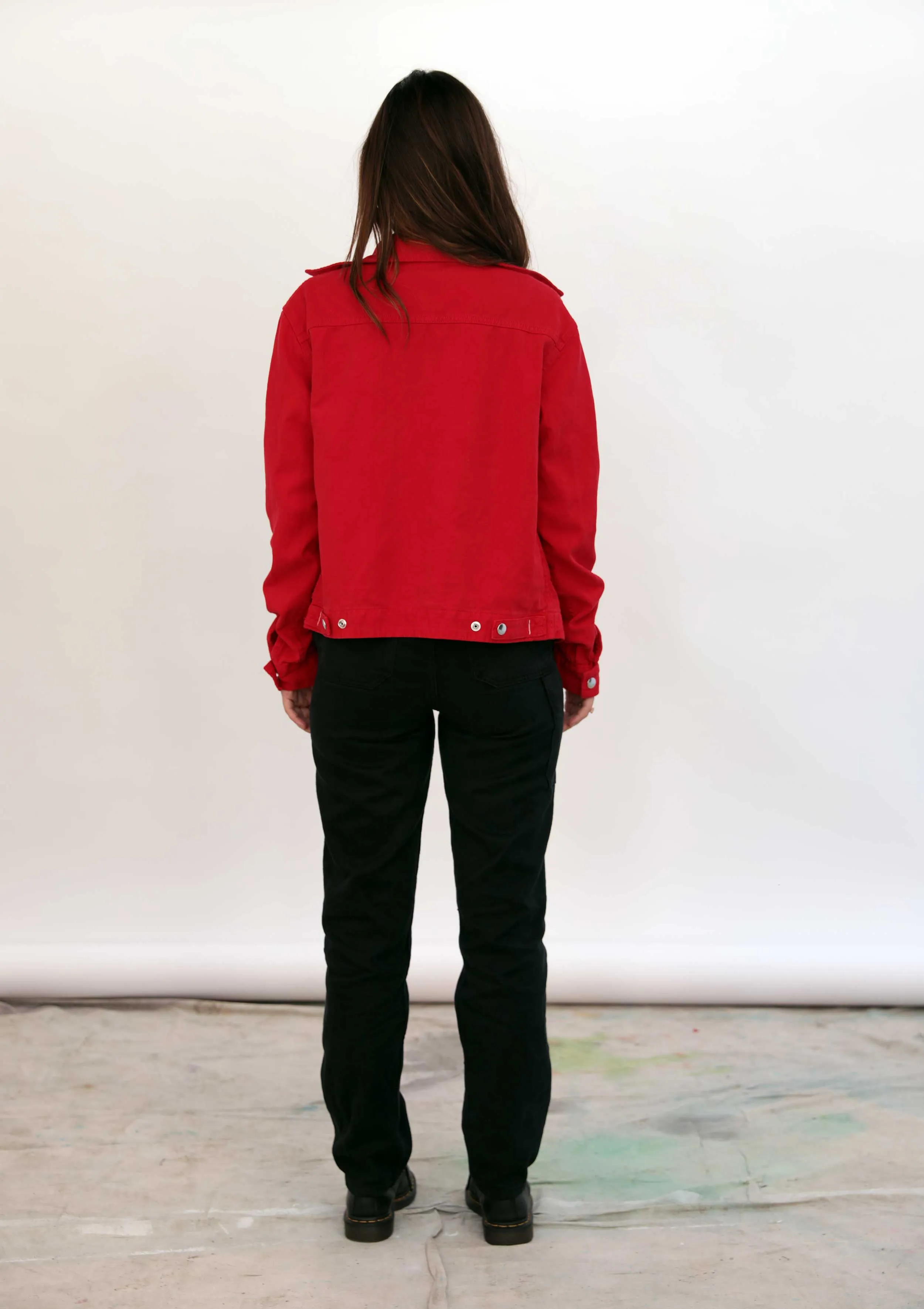 Hemp After-Work Jacket - Crimson Red