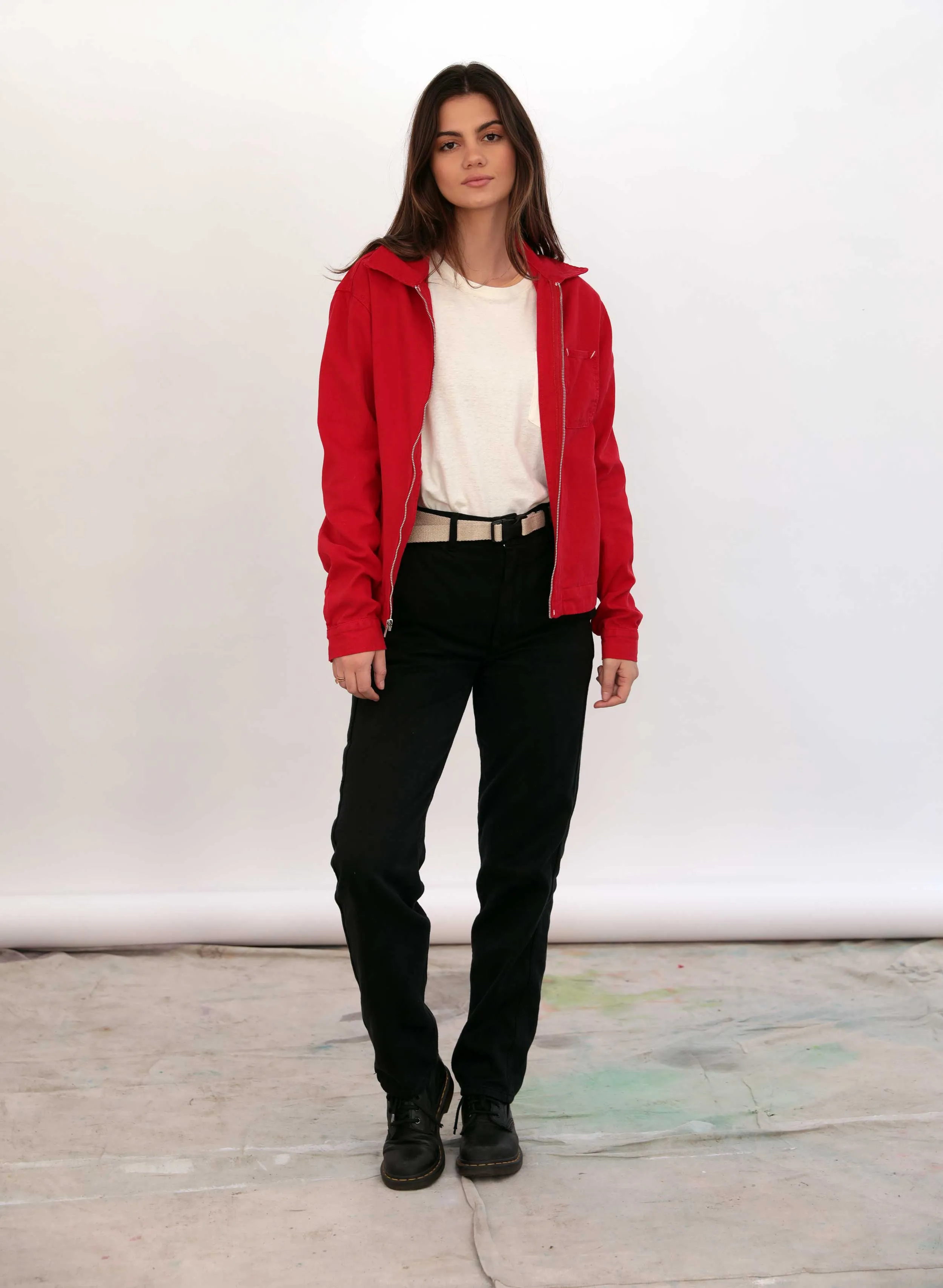 Hemp After-Work Jacket - Crimson Red