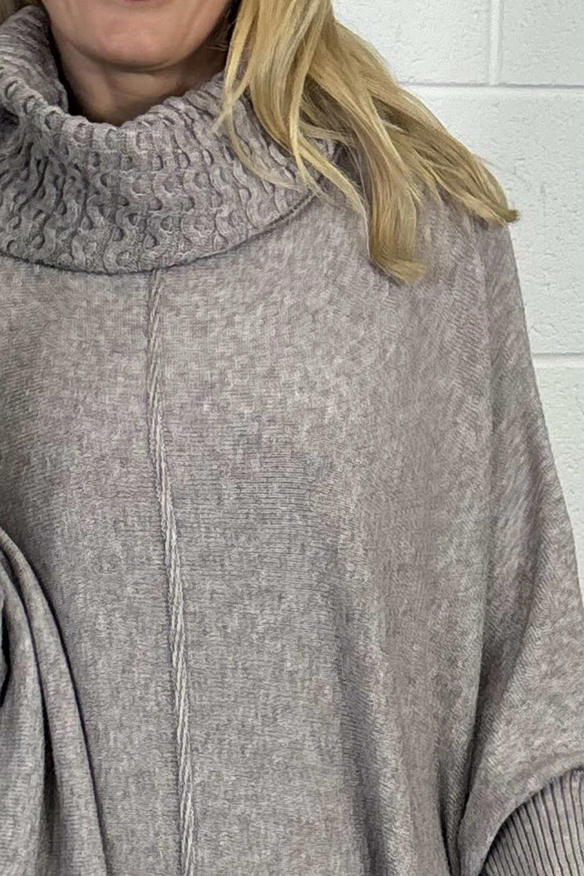 Isadora Polo Neck Knitted Jumper Mocha