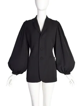 Jean Paul Gaultier Vintage Incredible Black Balloon Bishop Sleeve Blazer Jacket