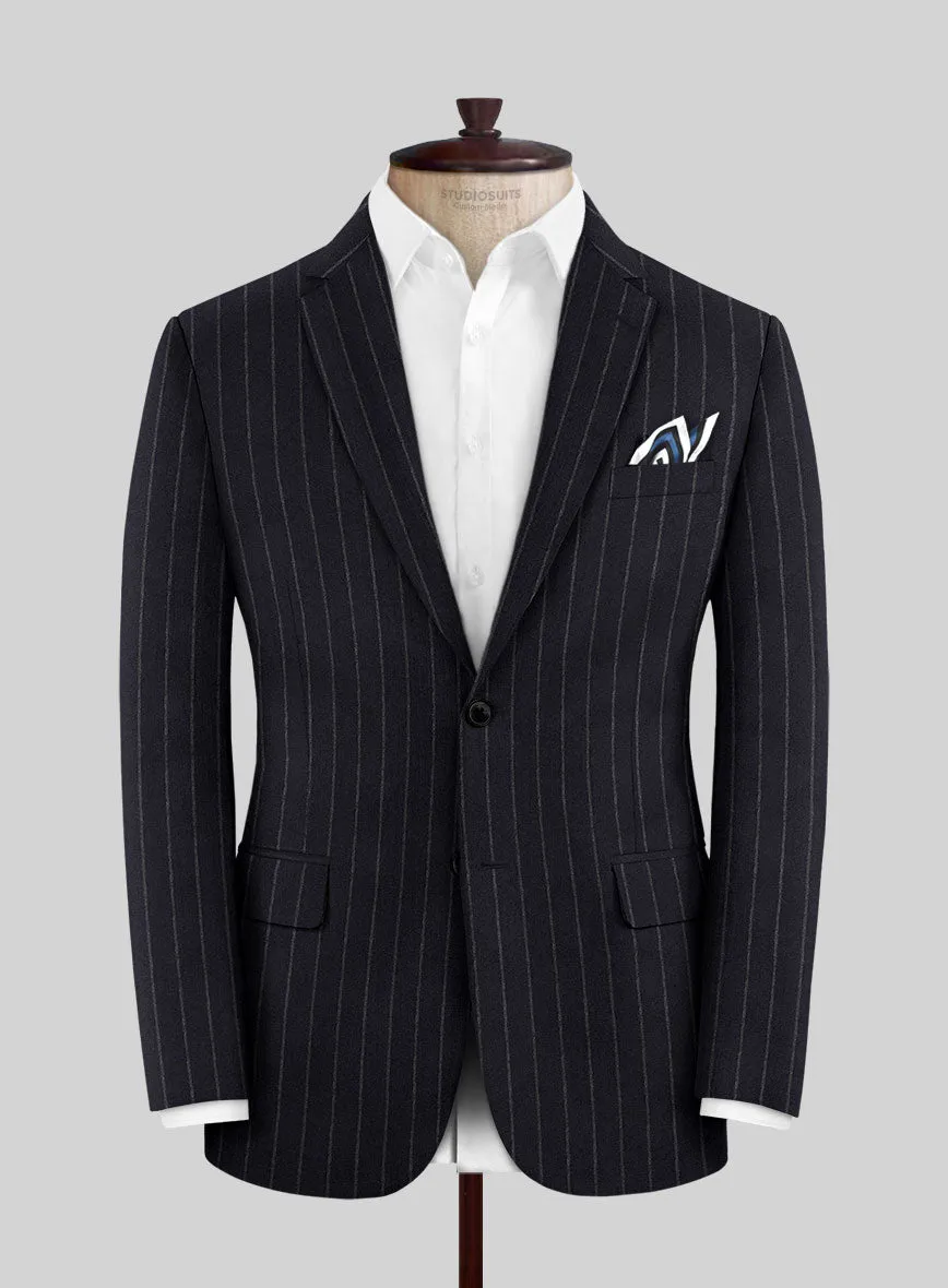 Lanificio Zegna Loop Adana Blue Stripe Wool Jacket