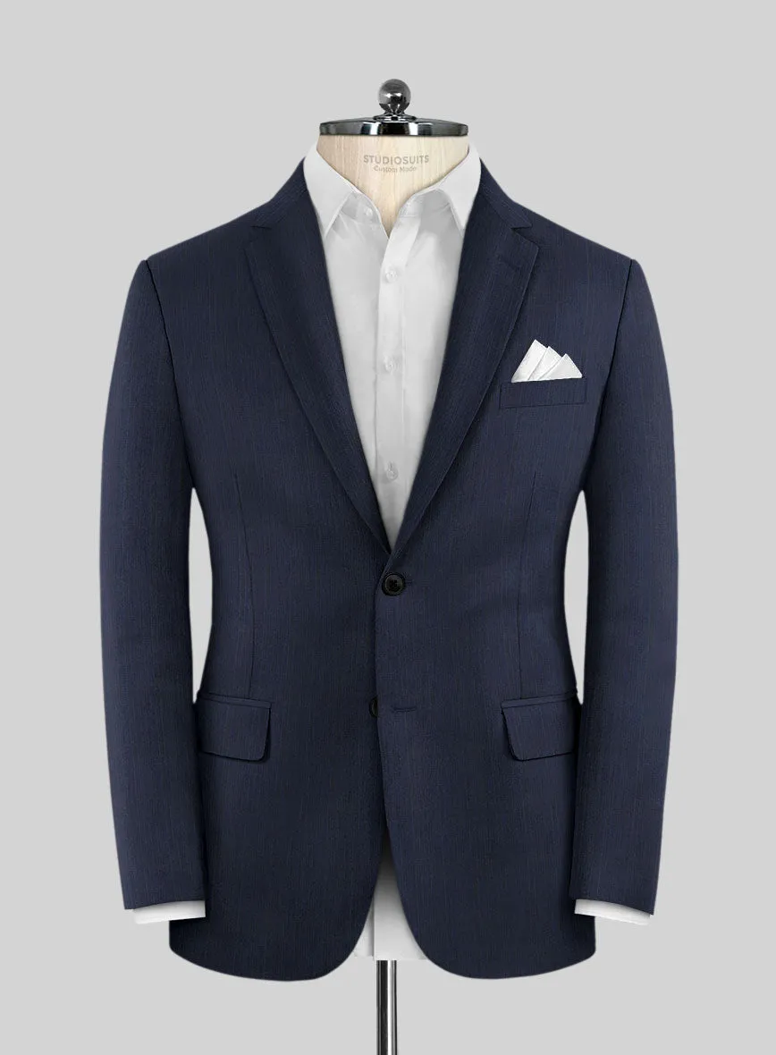 Lanificio Zegna Traveller Adiel Blue Stripe Wool Jacket