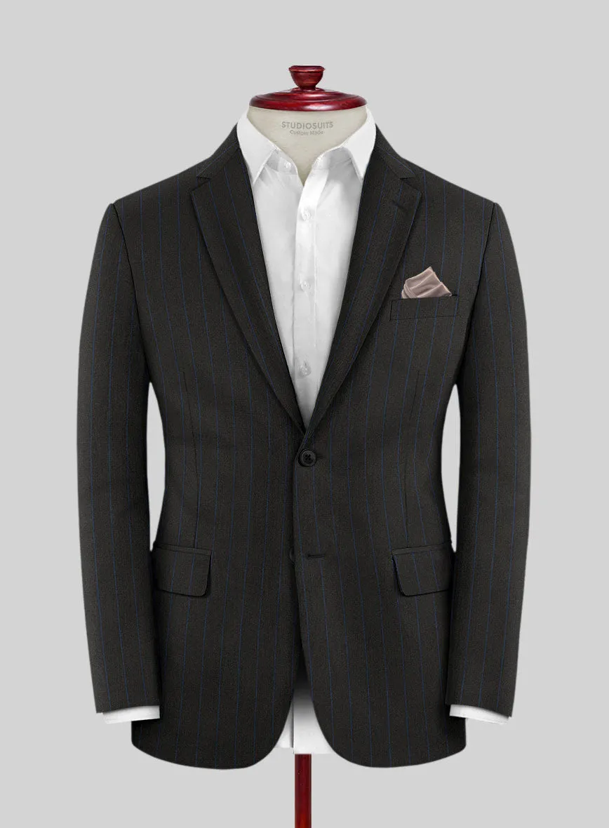 Lanificio Zegna Traveller Renar Black Stripe Wool Jacket