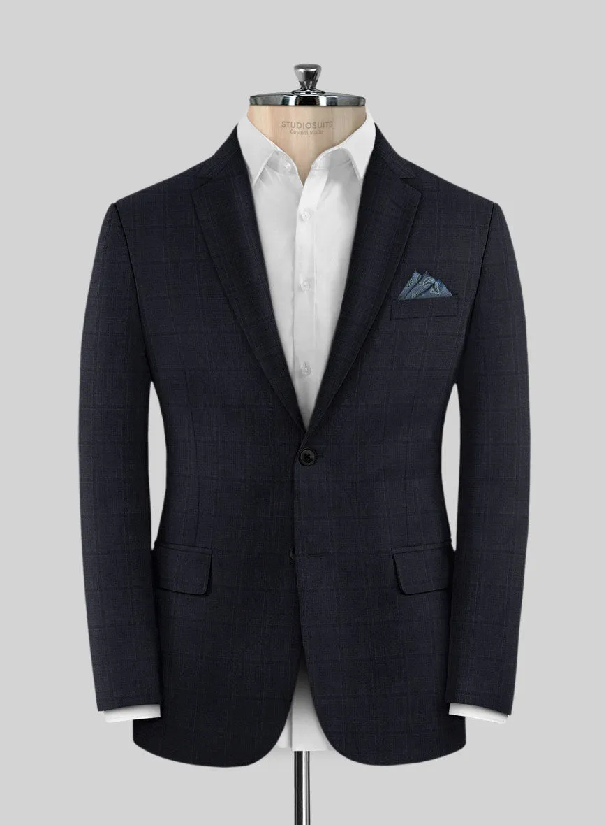 Lanificio Zegna Traveller Sarcos Blue Checks Wool Jacket