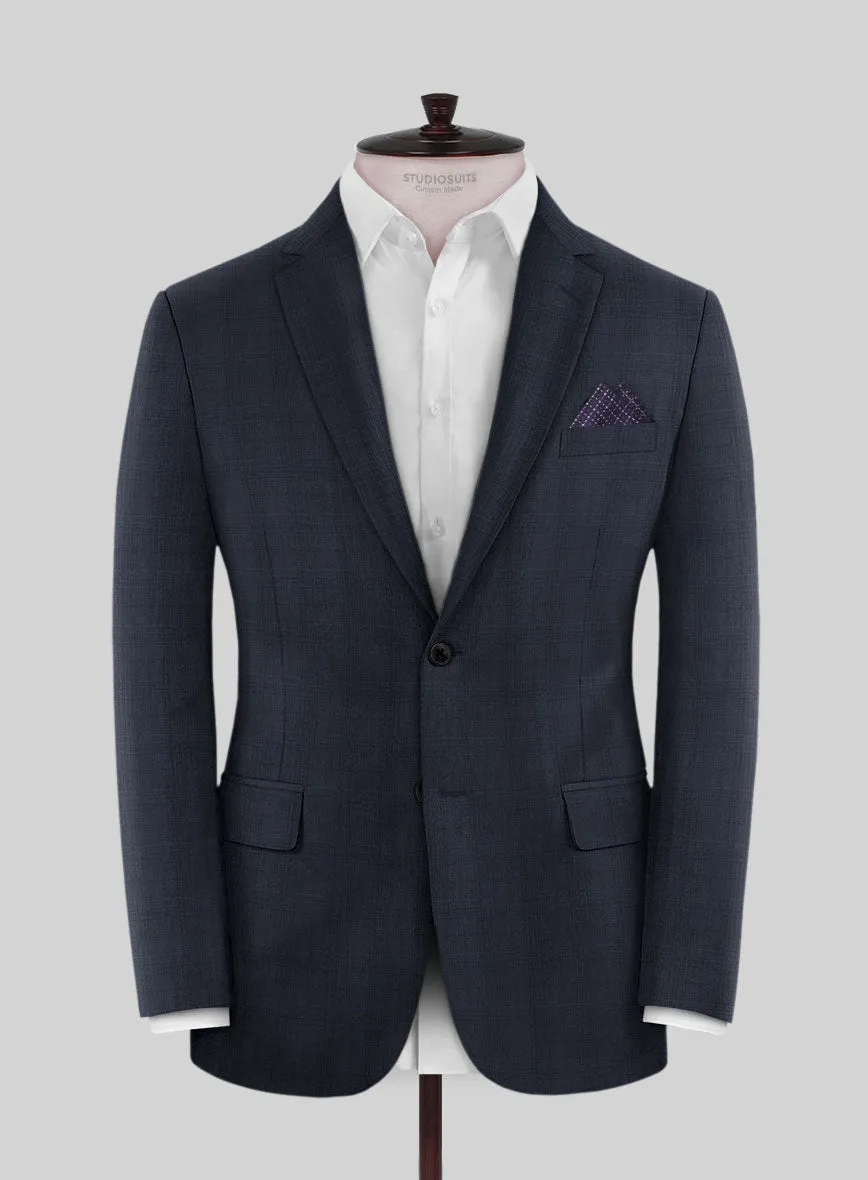 Lanificio Zegna Traveller Tirno Blue Checks Wool Jacket