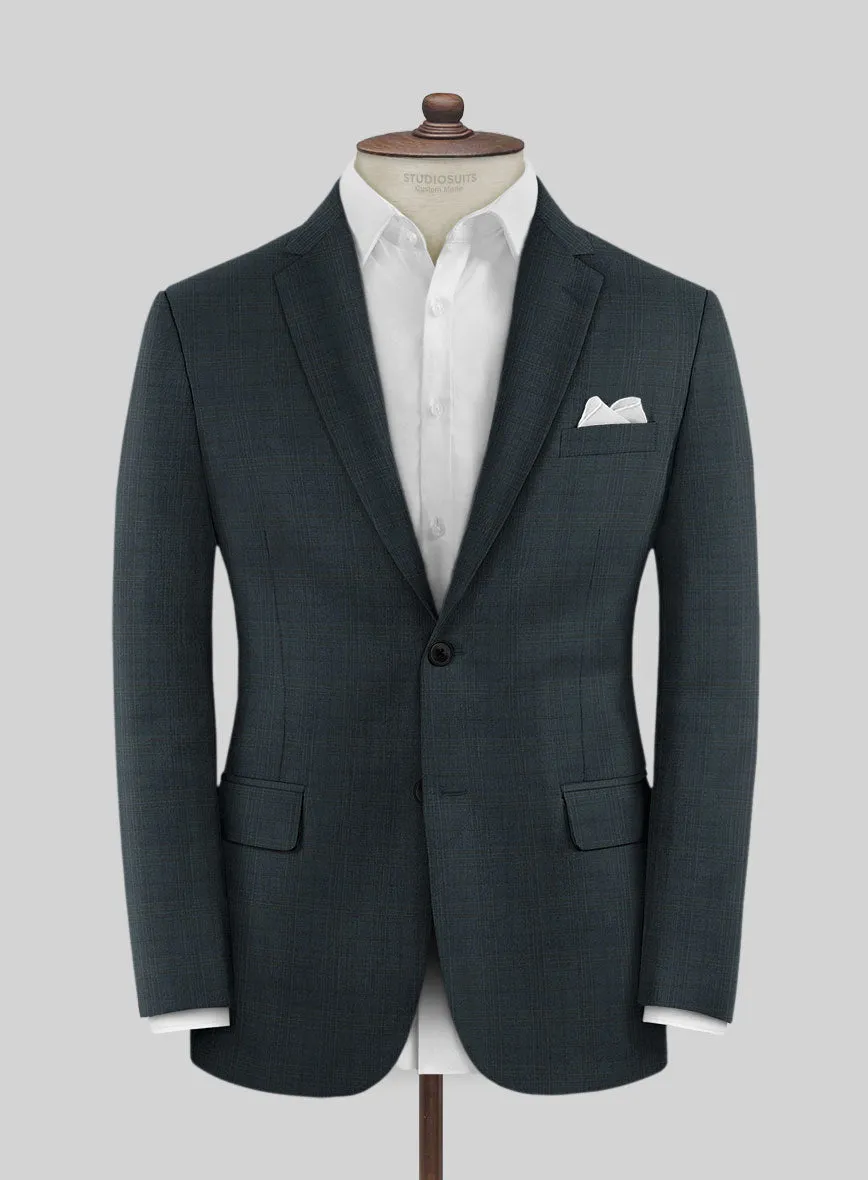Lanificio Zegna Traveller Tirno Dark Blue Checks Wool Jacket