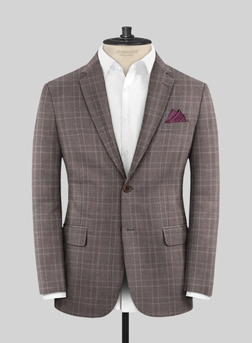 Lanificio Zegna Traveller Valen Brown Checks Wool Jacket