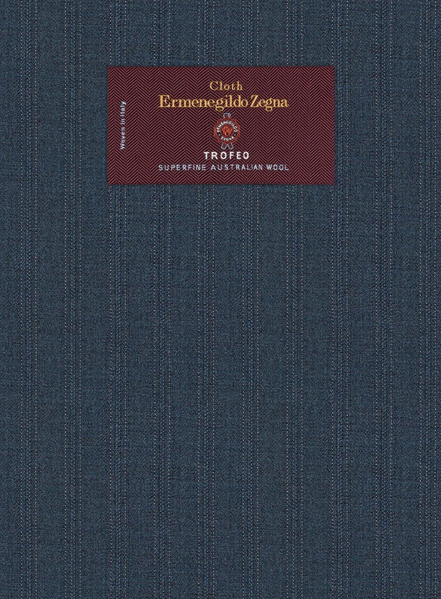 Lanificio Zegna Trofeo Dexi Regal Blue Stripe Wool Jacket
