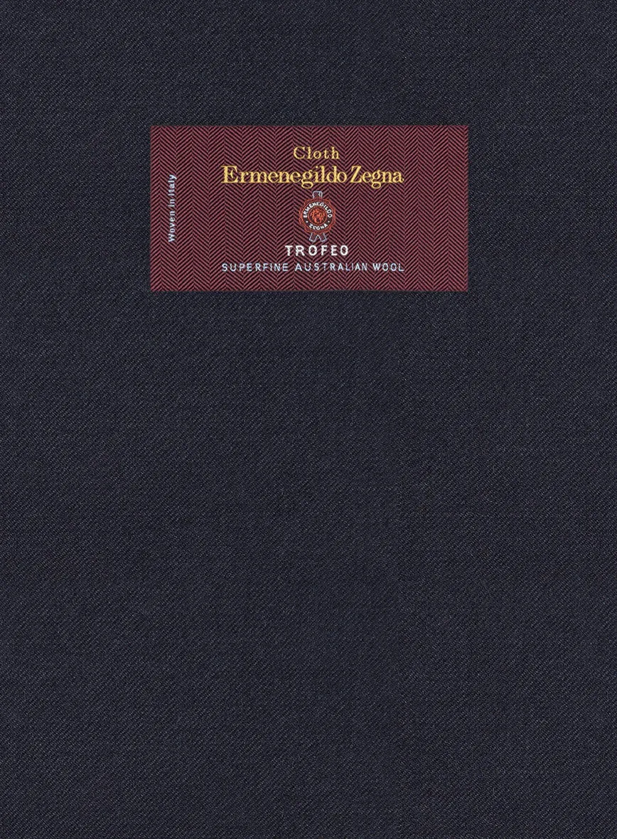 Lanificio Zegna Trofeo Ebony Blue Wool Jacket