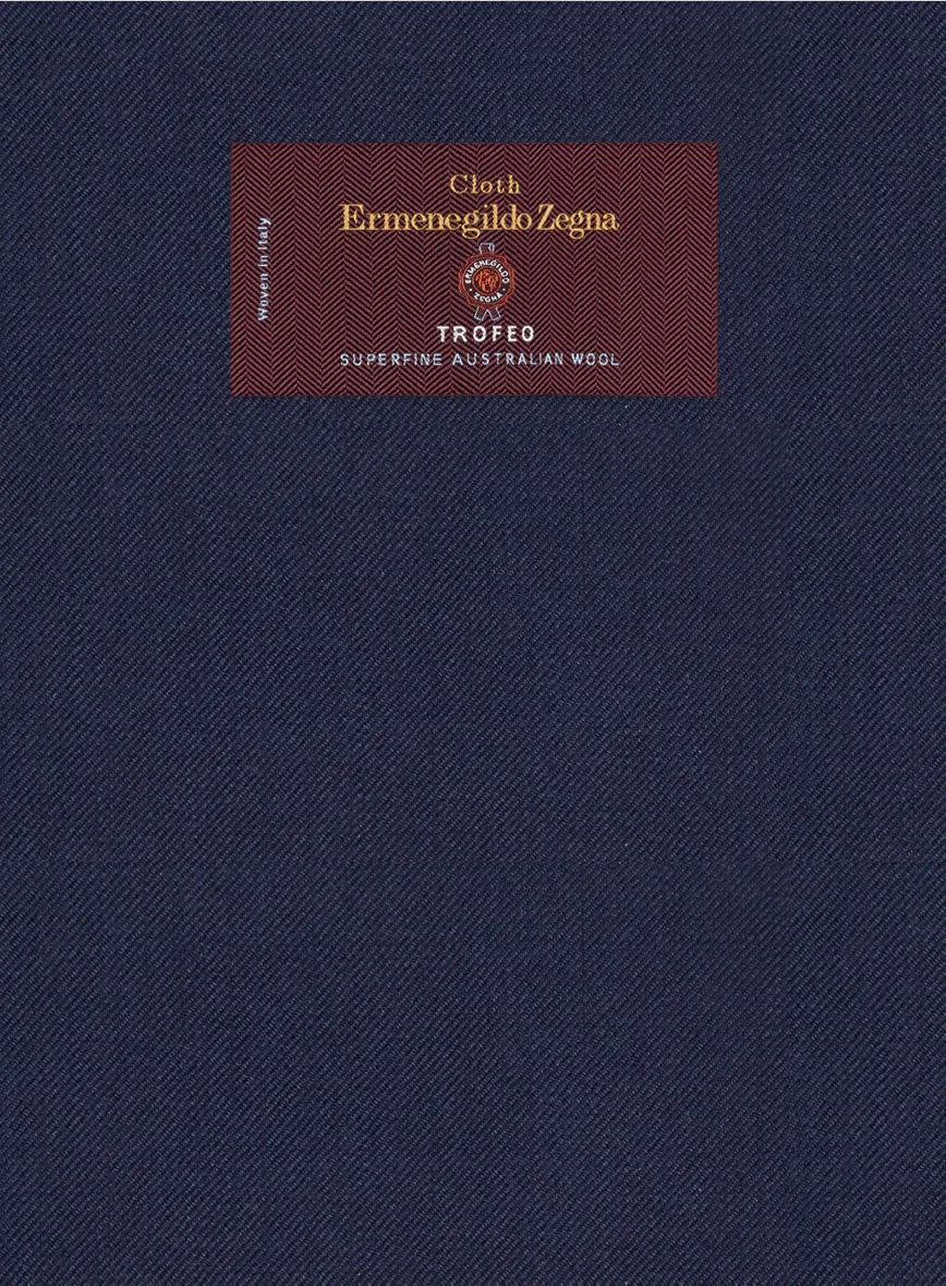 Lanificio Zegna Trofeo Ink Blue Wool Jacket