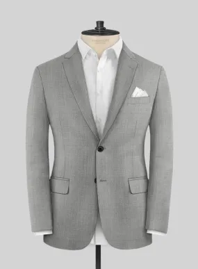 Lanificio Zegna Trofeo Sharkskin Light Gray Wool Jacket