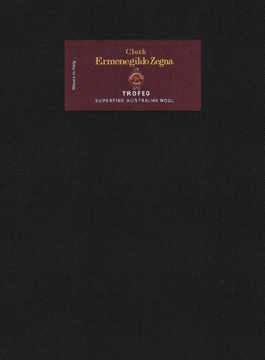Lanificio Zegna Trofeo Smoky Black Wool Jacket