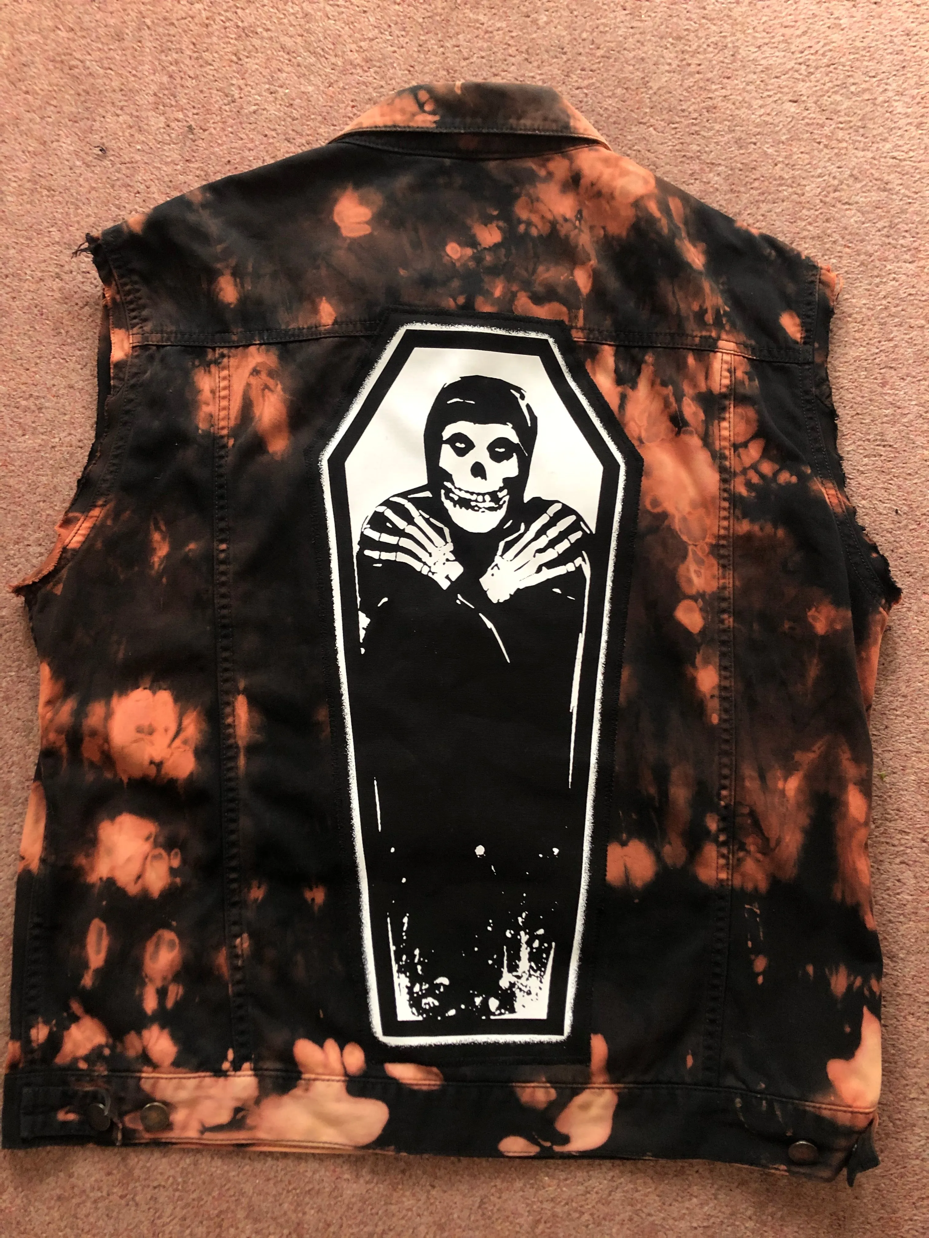Misfits Fire Bleach Horror Business Denim Punk Cut-Off Crimson Ghost Fiend Club