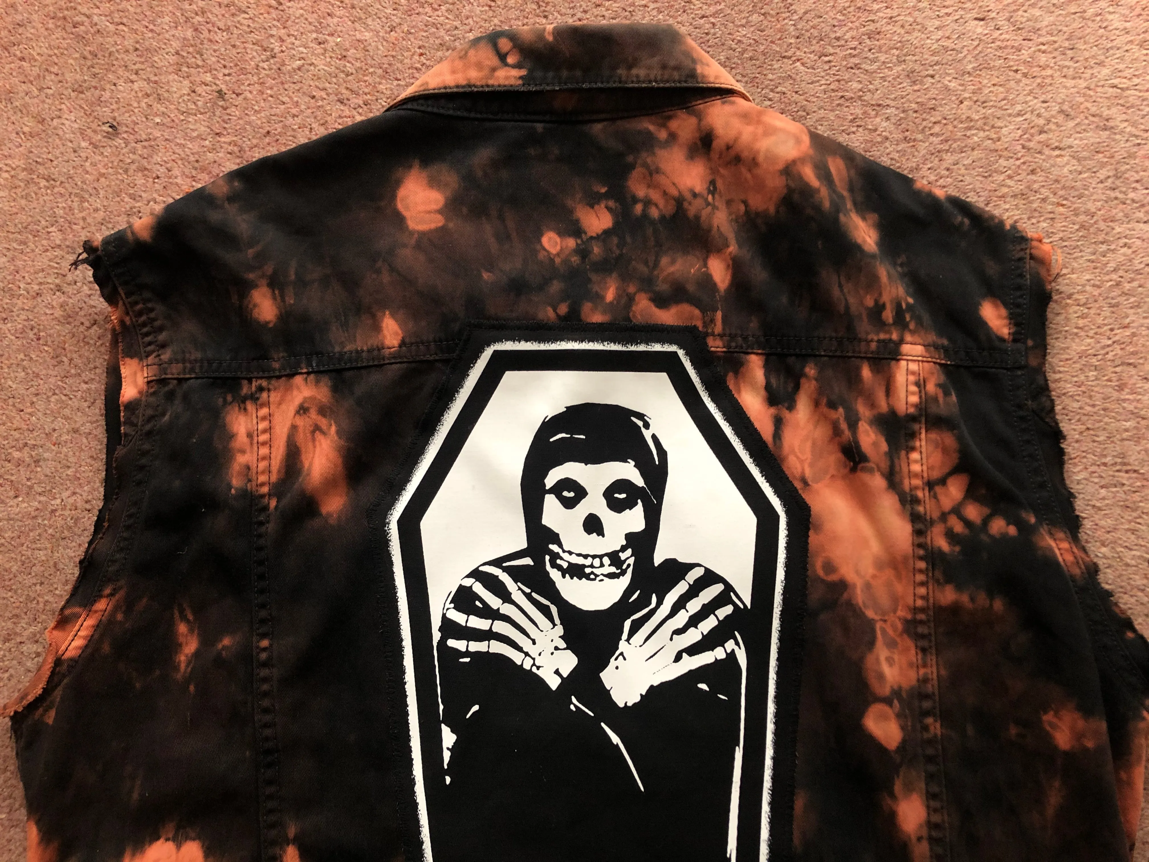 Misfits Fire Bleach Horror Business Denim Punk Cut-Off Crimson Ghost Fiend Club