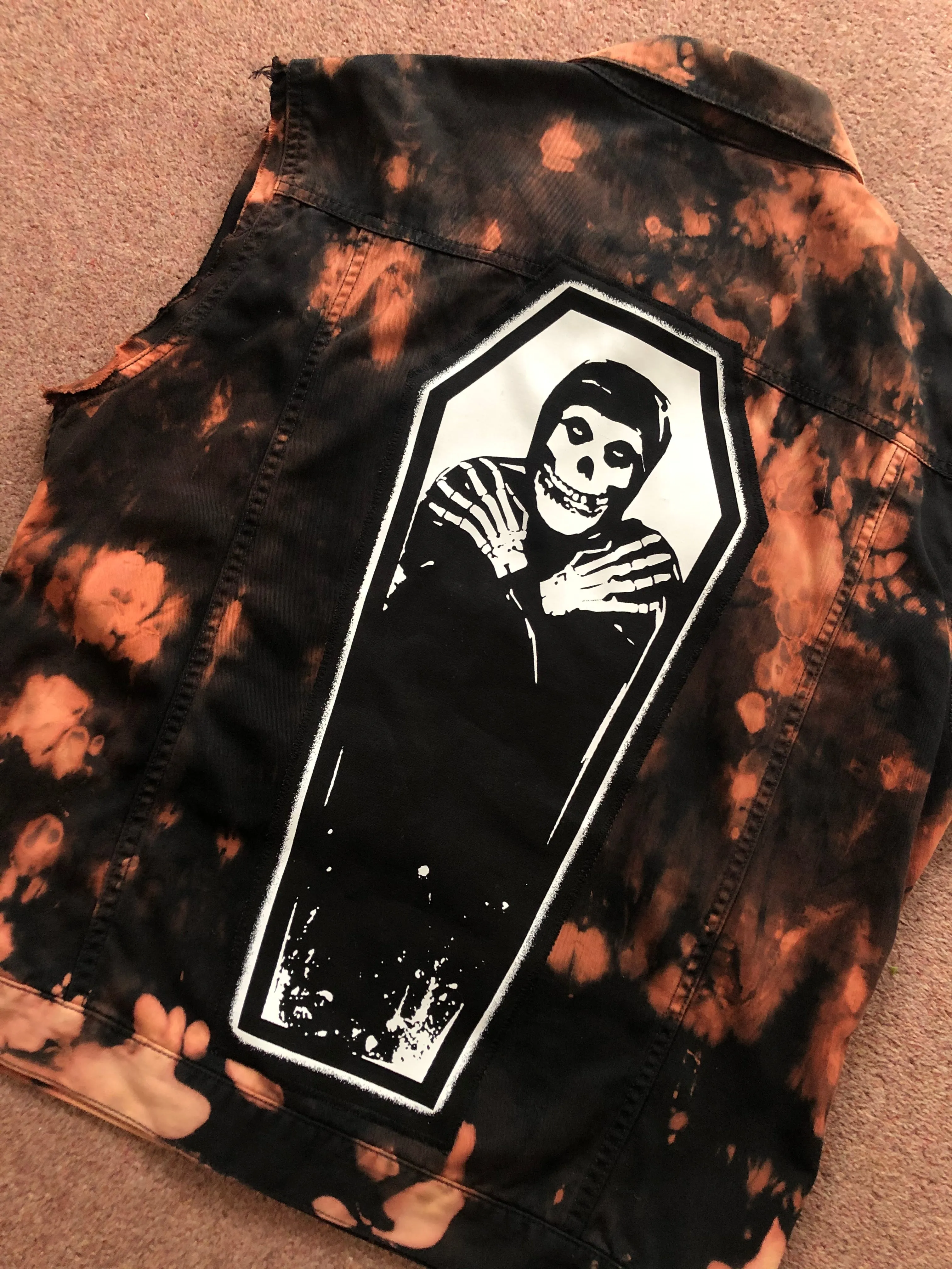 Misfits Fire Bleach Horror Business Denim Punk Cut-Off Crimson Ghost Fiend Club