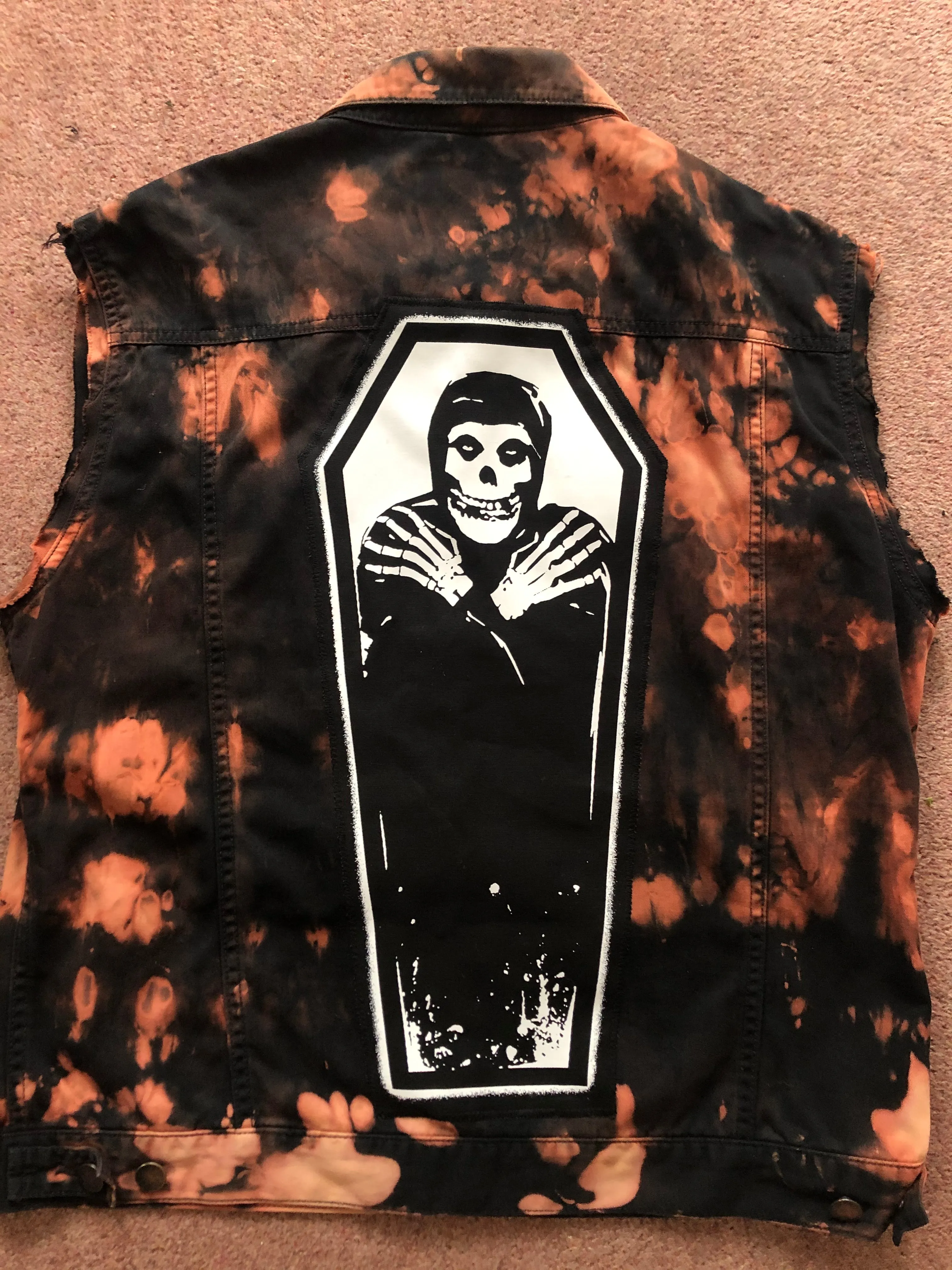 Misfits Fire Bleach Horror Business Denim Punk Cut-Off Crimson Ghost Fiend Club