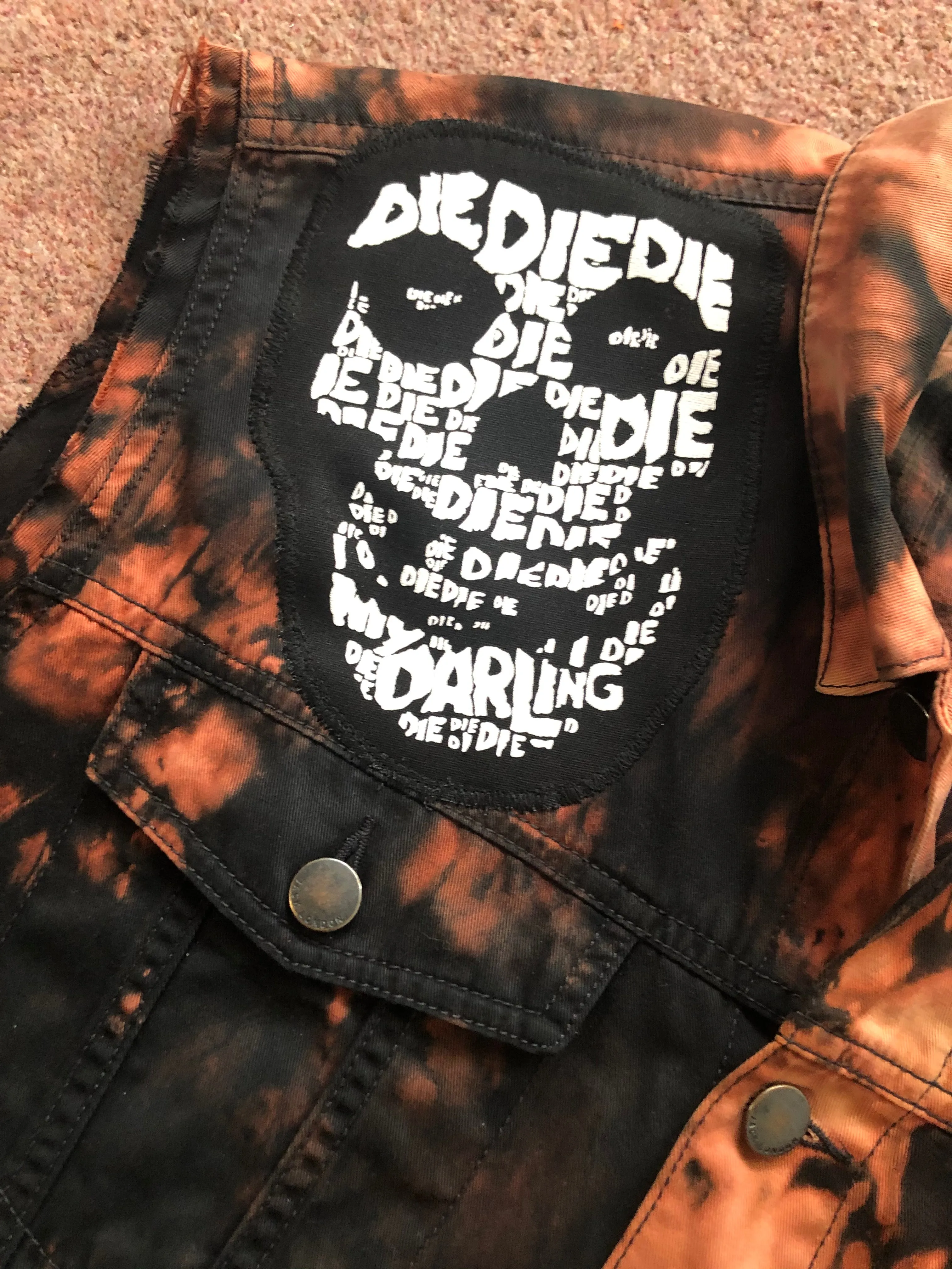 Misfits Fire Bleach Horror Business Denim Punk Cut-Off Crimson Ghost Fiend Club