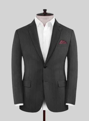 Reda Cashmere Gray Stripe Wool Jacket