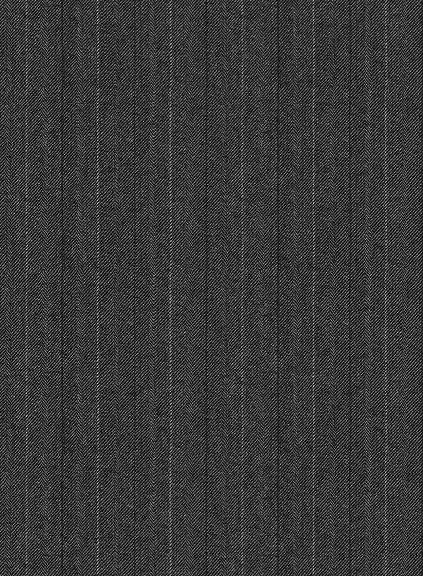 Reda Cashmere Gray Stripe Wool Jacket