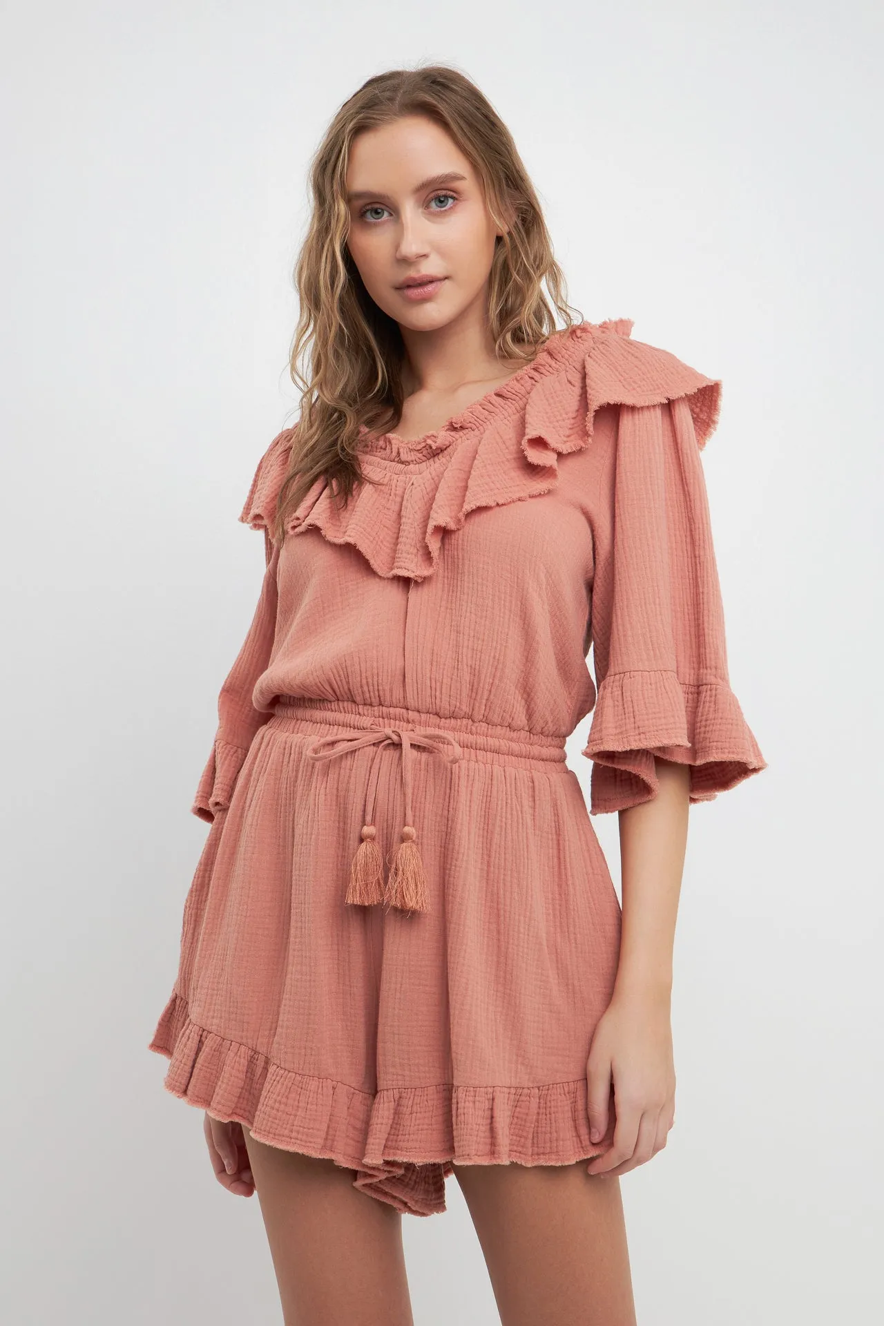 Ruffle Detail Romper