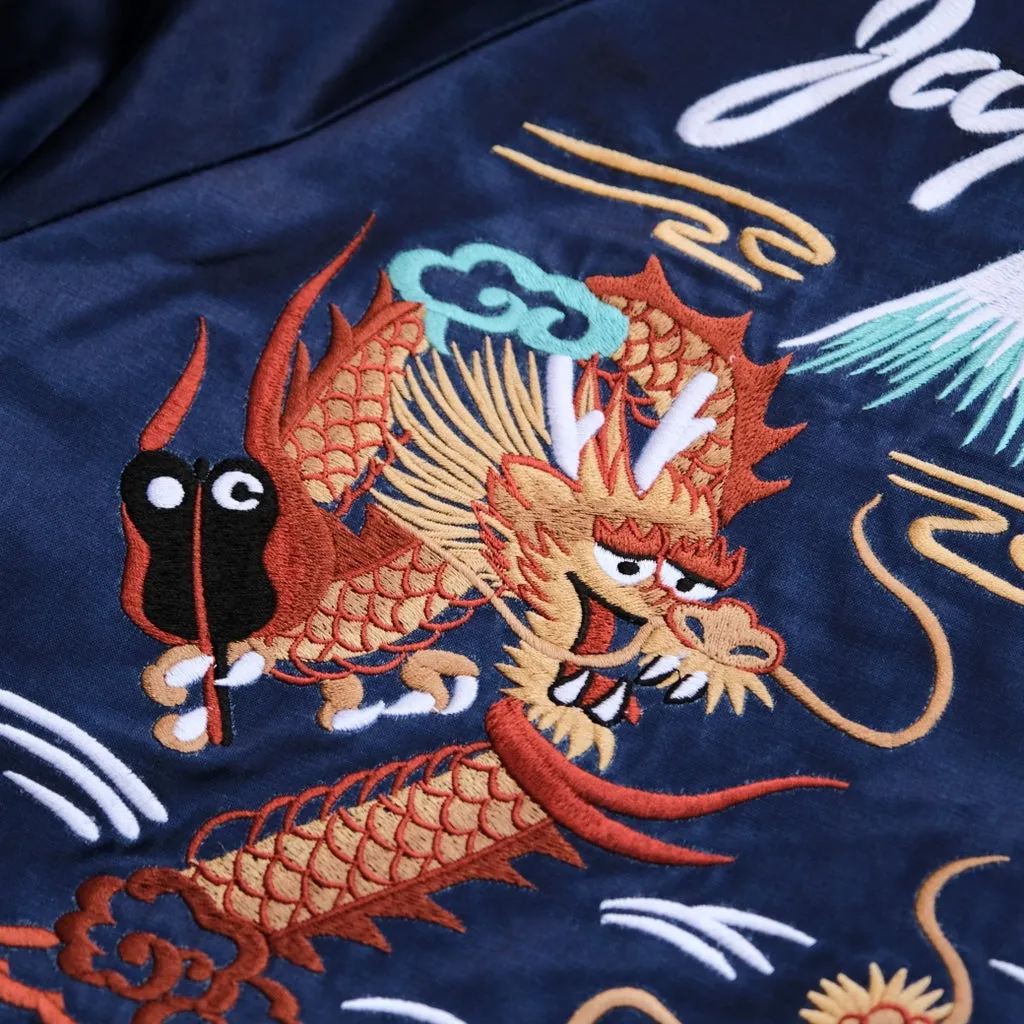 Samurai Jeans SJSKJ24 Indigo Dyed Sukajan Jacket
