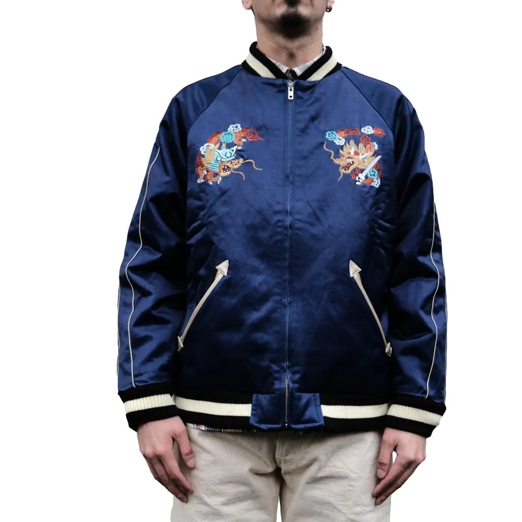 Samurai Jeans SJSKJ24 Indigo Dyed Sukajan Jacket
