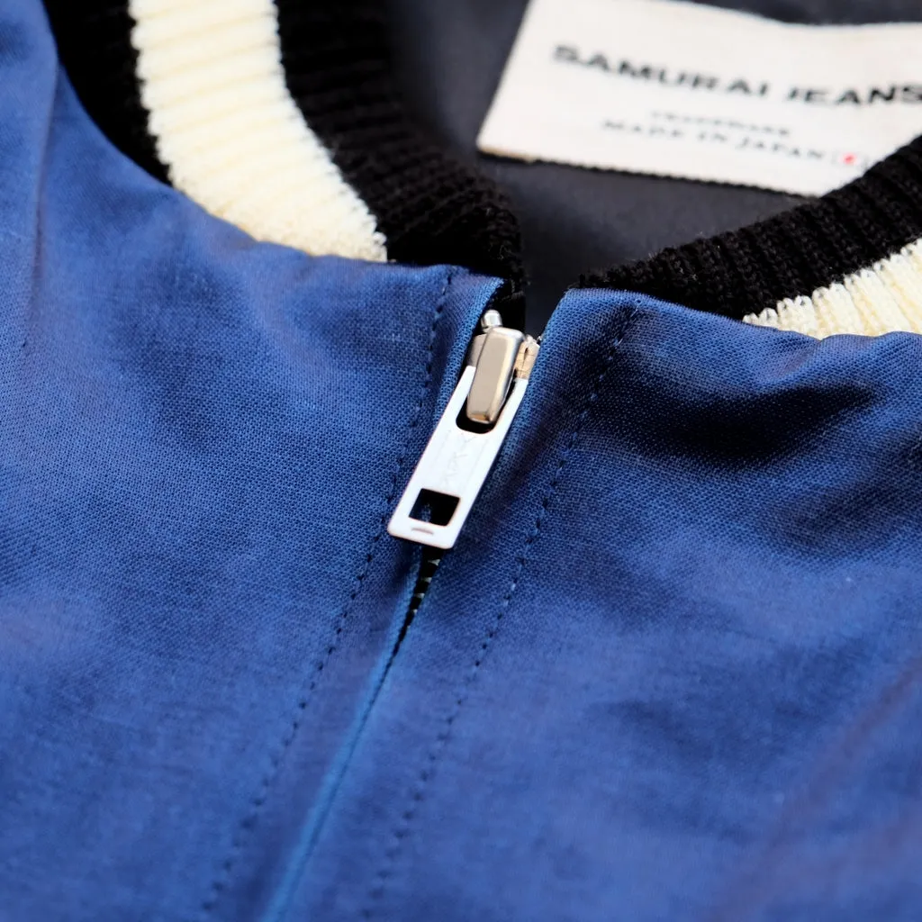 Samurai Jeans SJSKJ24 Indigo Dyed Sukajan Jacket