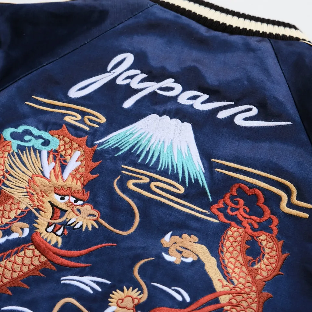 Samurai Jeans SJSKJ24 Indigo Dyed Sukajan Jacket