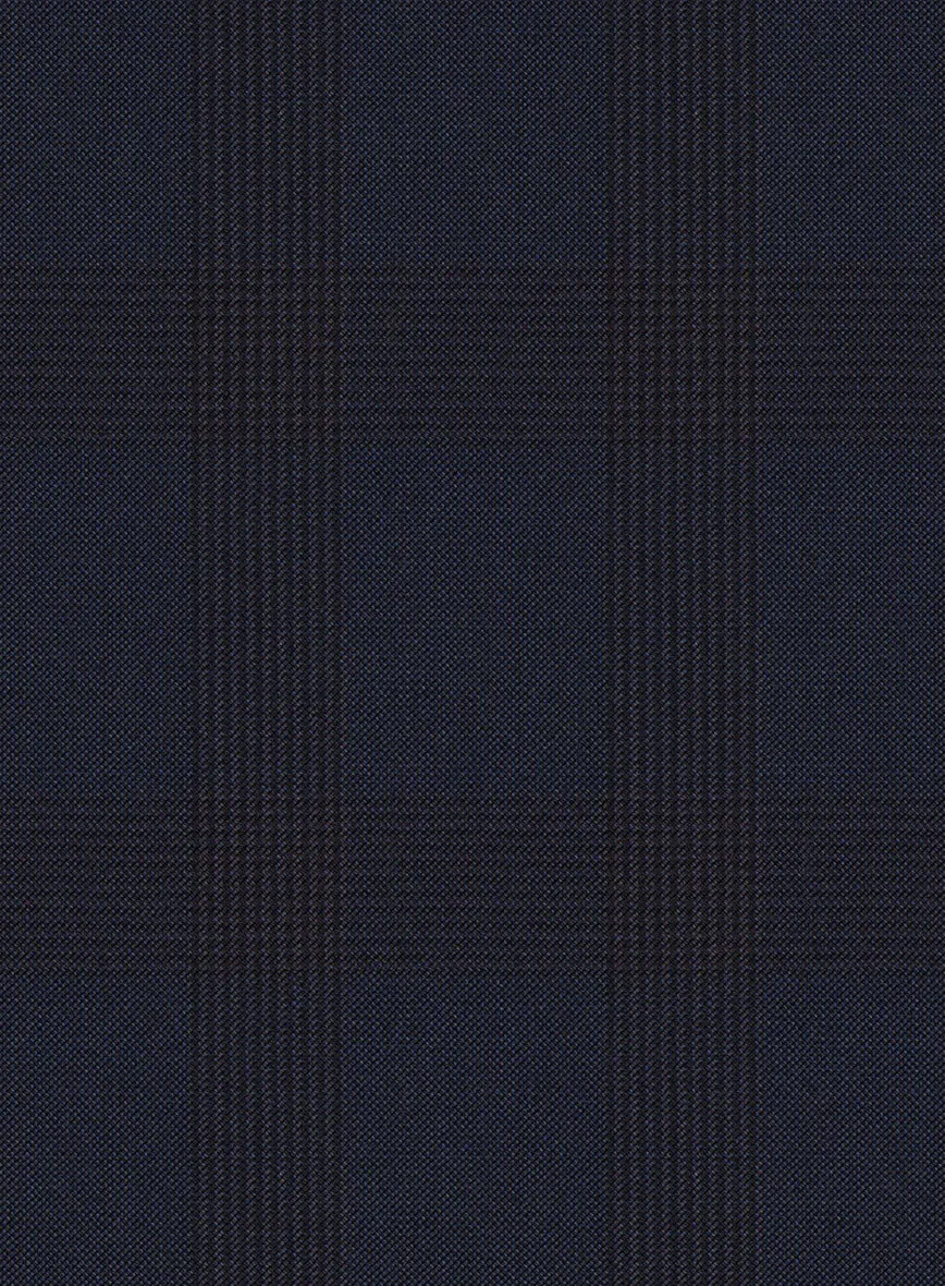Scabal Aleyo Checks Blue Wool Jacket
