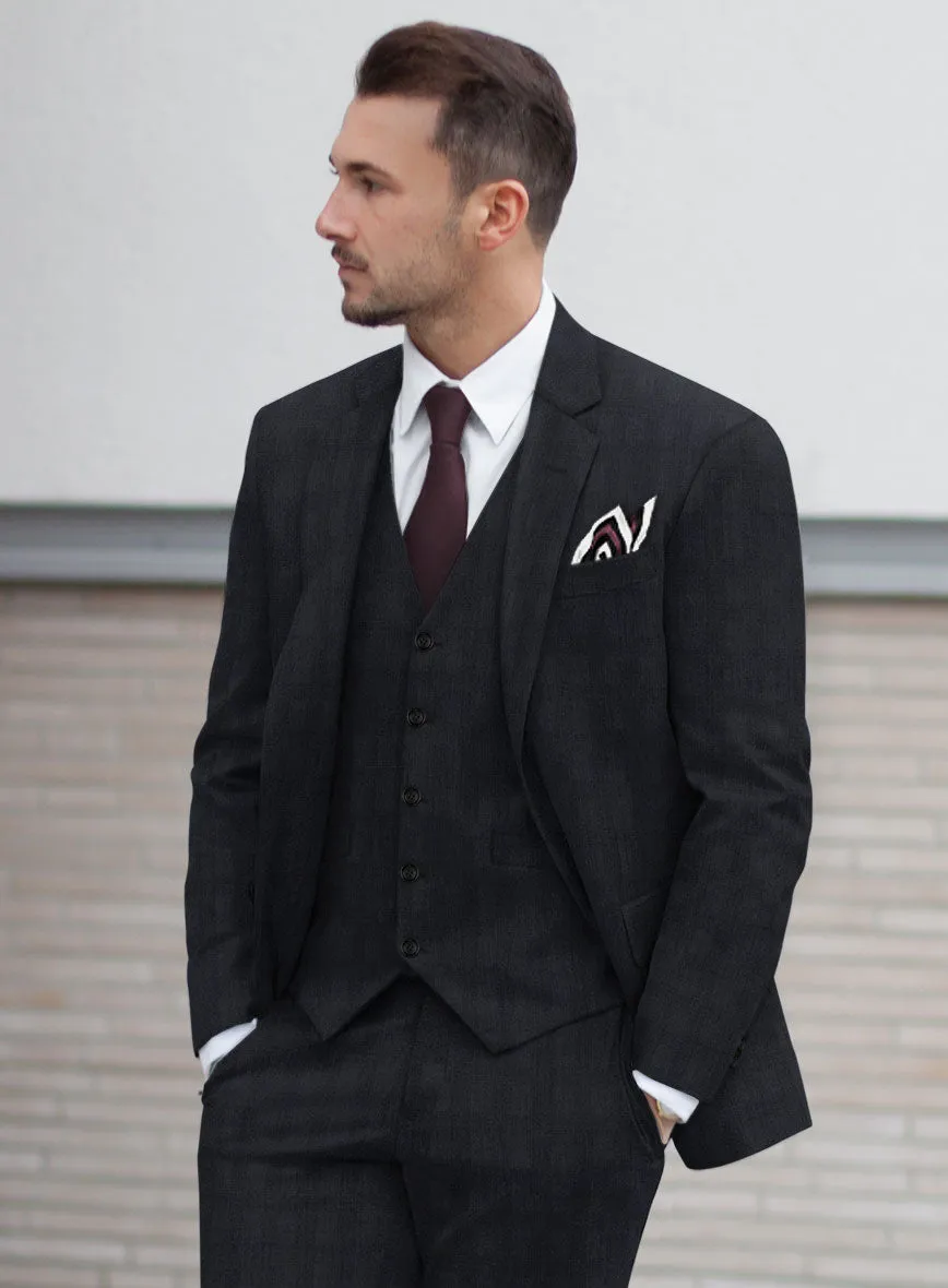Scabal Cacho Checks Blue Wool Jacket
