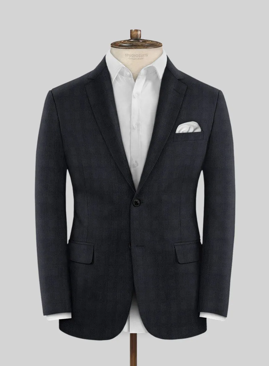 Scabal Cacho Checks Blue Wool Jacket