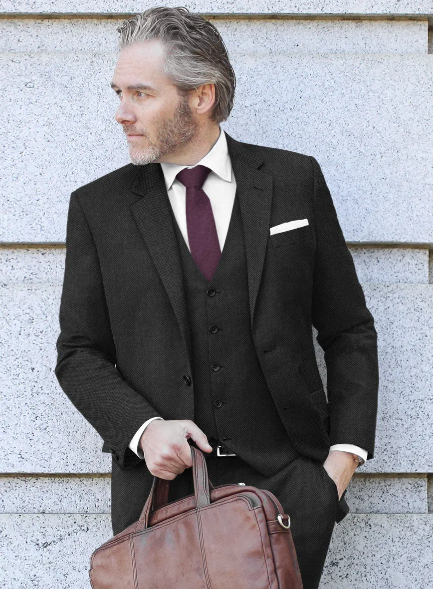 Scabal Caspa Birdseye Gray Wool Jacket
