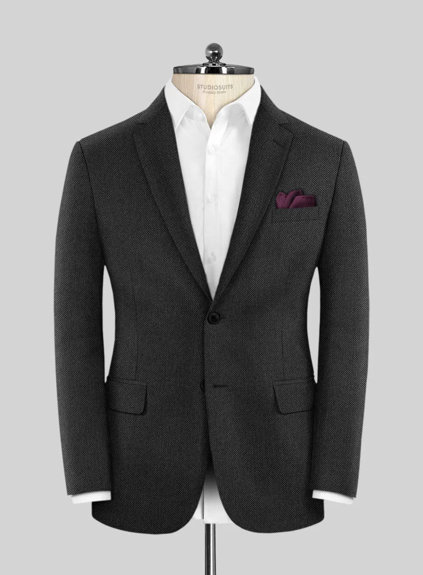 Scabal Caspa Birdseye Gray Wool Jacket