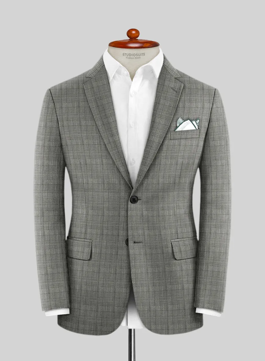 Scabal Cosmopolitan Glen Gray Wool Jacket