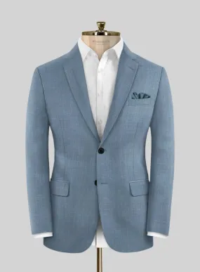 Scabal Cosmopolitan Nailhead Light Blue Wool Jacket