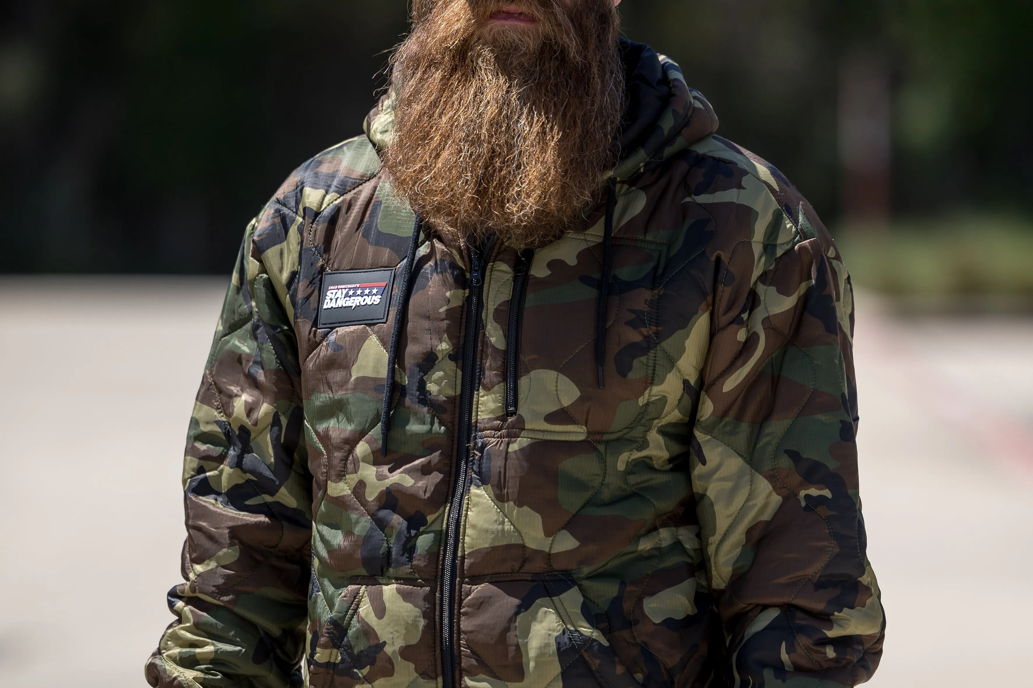 Stay Dangerous Camo Woobie - Insulated Zip-Up Hoodie