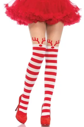 Striped Rudolph Tights