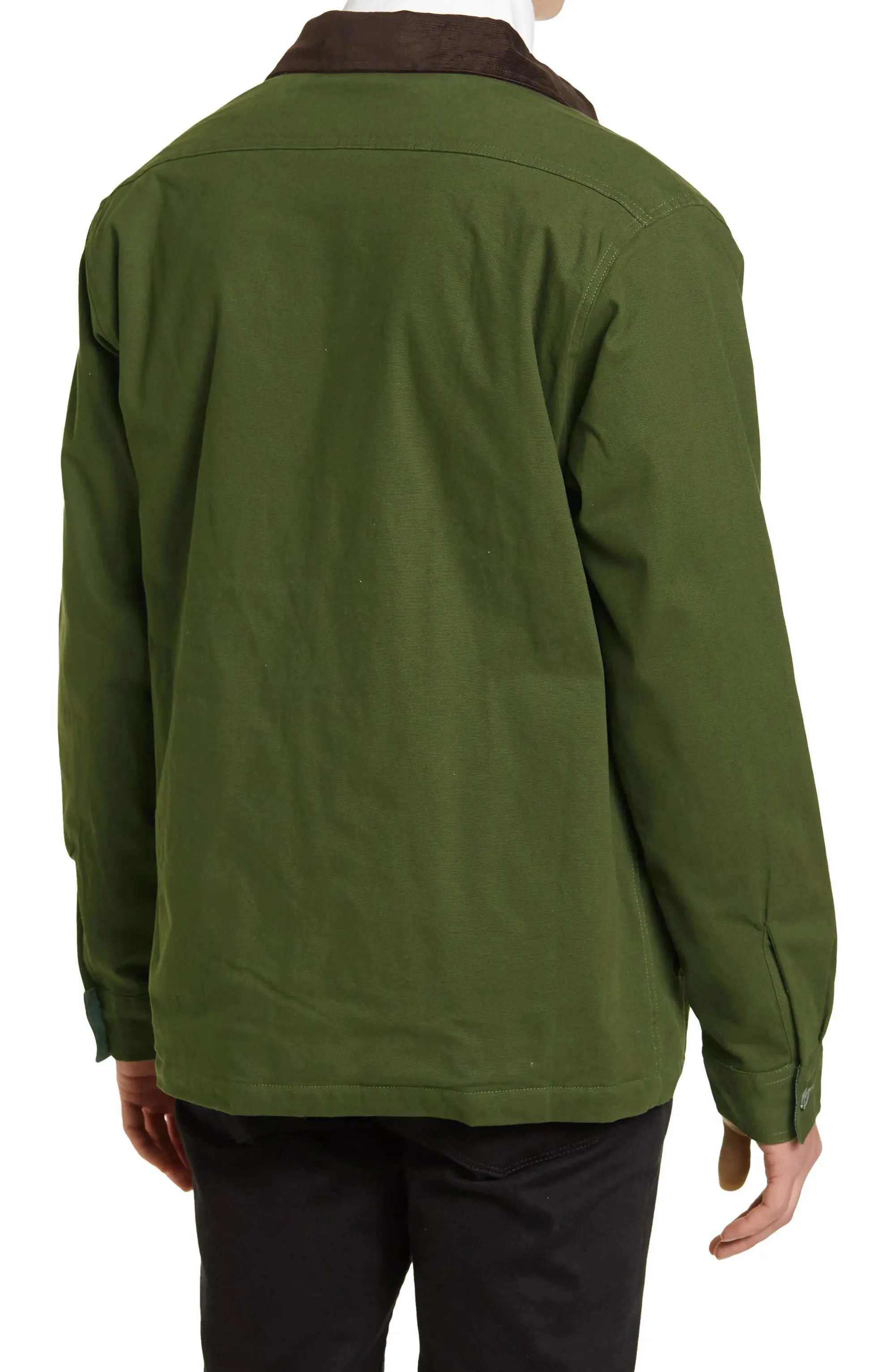 Tailor Vintage Stretch Canvas Shirt Jacket with Sherpa Lining