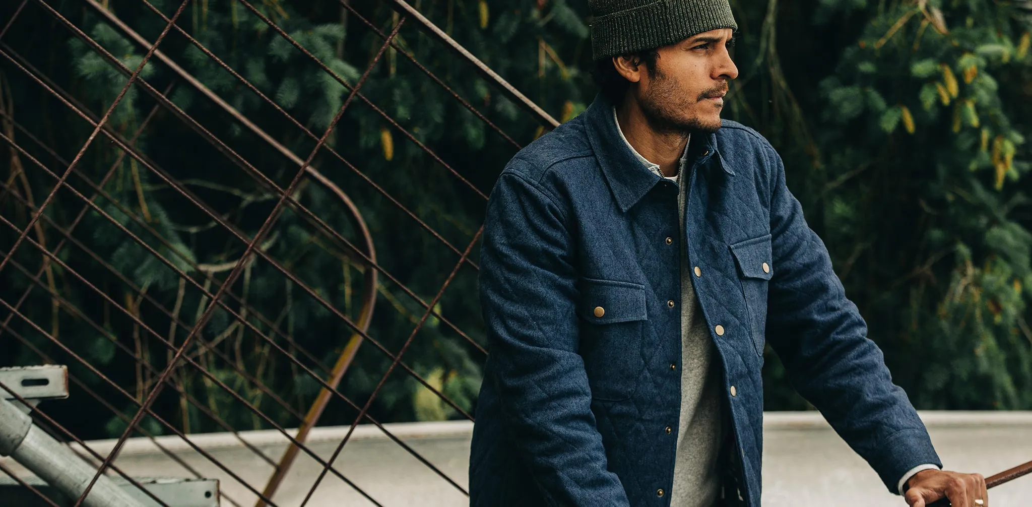 The Quilted Jacket in Indigo Boss Duck