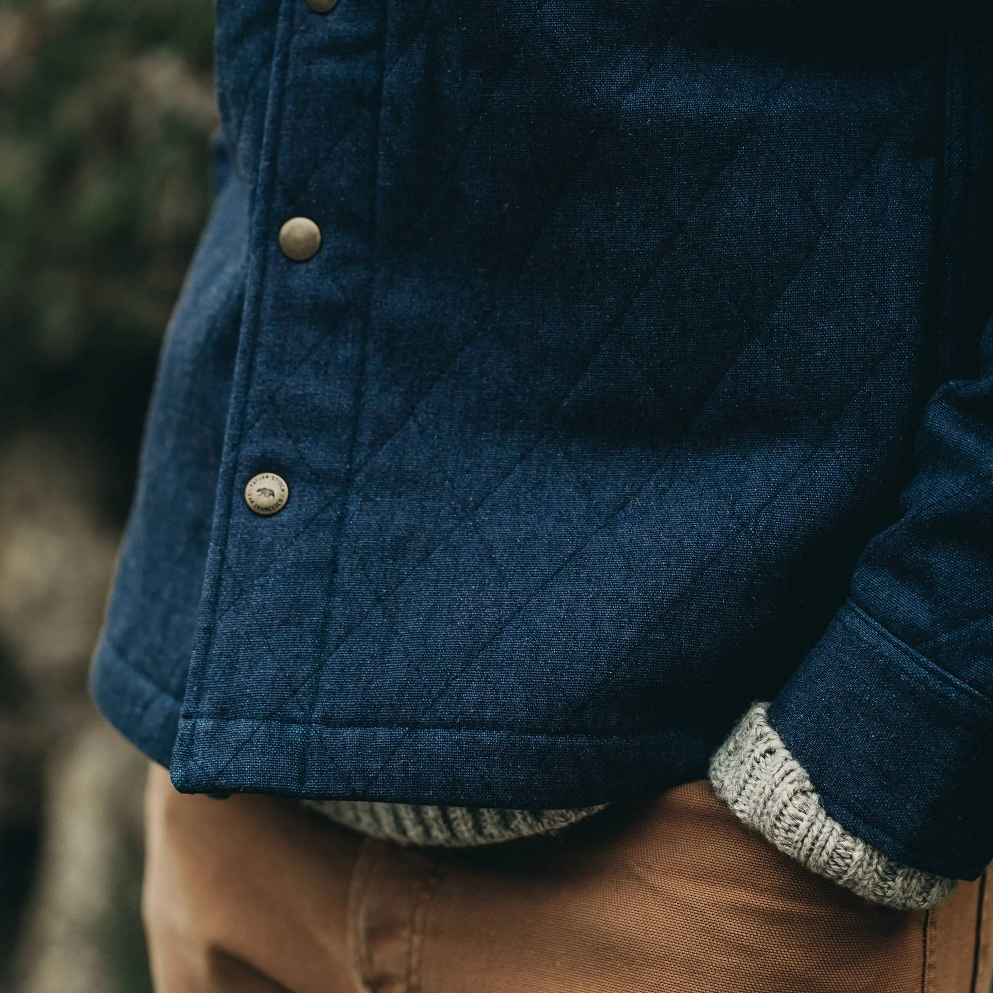 The Quilted Jacket in Indigo Boss Duck
