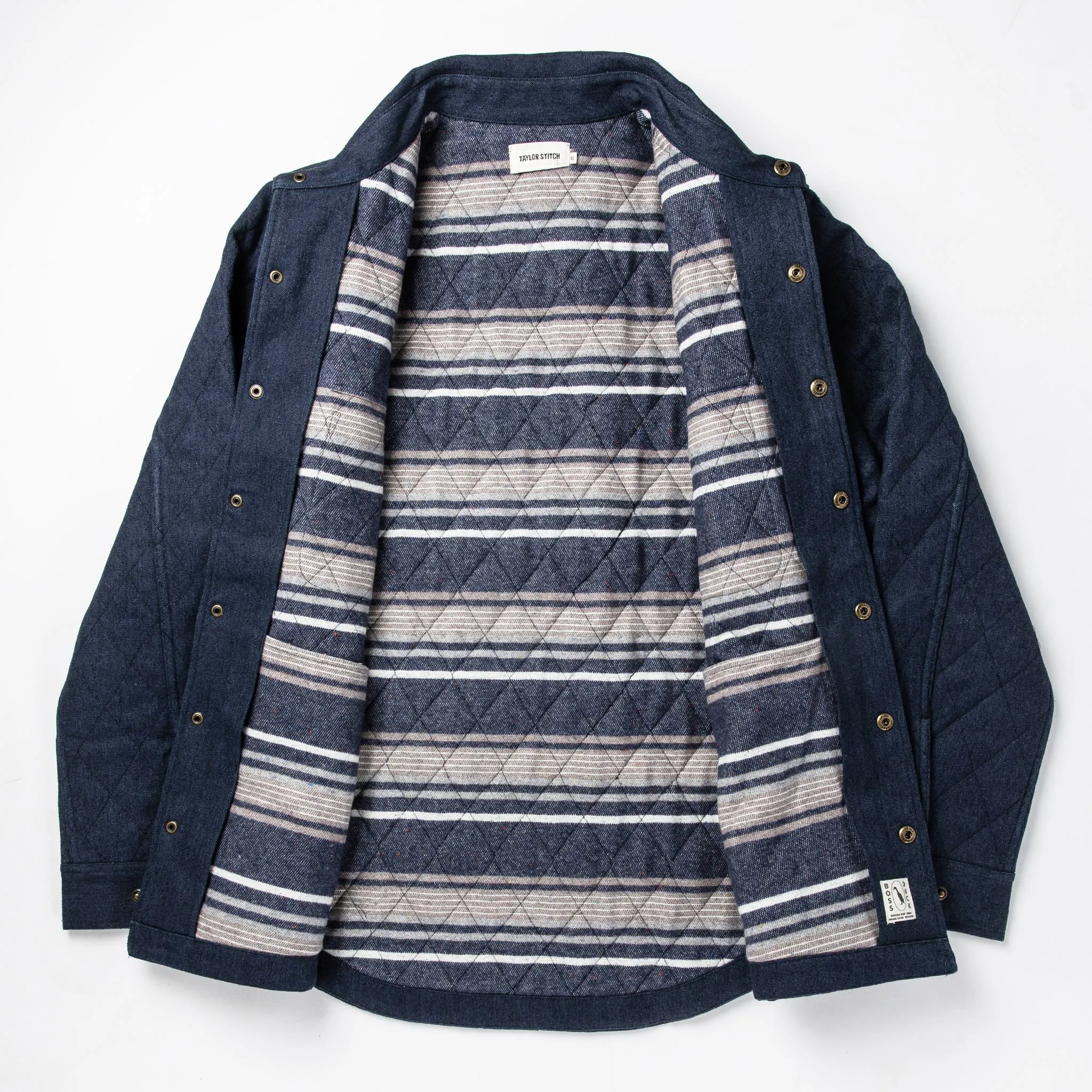 The Quilted Jacket in Indigo Boss Duck